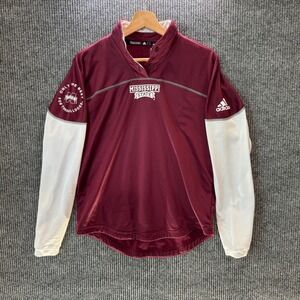 Adidas Mississippi State Bulldogs Pullover Jacket Maroon White S NCAA‎ Aeroready